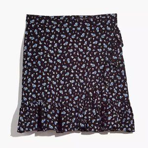 Madewell Ruffle-Wrap Mini Skirt in Baby's Breath